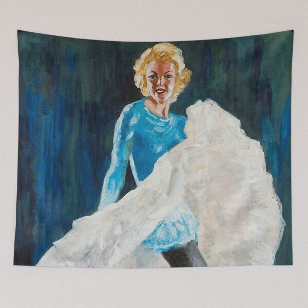 Item preview, Francis Picabia | Moulin Rouge French cabaret Cancan Dancer silk-georgette halter dress female portrait blond painting print designed and sold by Jéanpaul  Ferro.