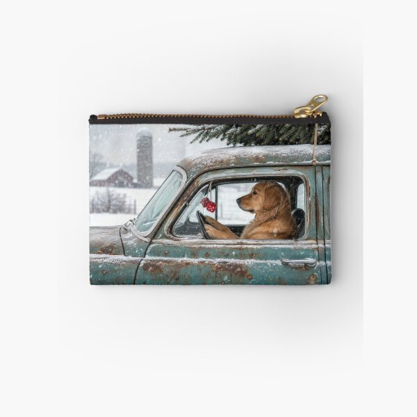 Item preview, Golden Retriever Transporting a Pine Tree designed and sold by Maria Dryfhout.