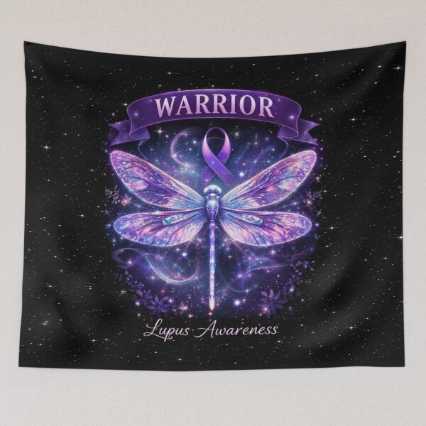 Item preview, Warrior - Lupus Awareness Dragonfly designed and sold by MysticOzzy.
