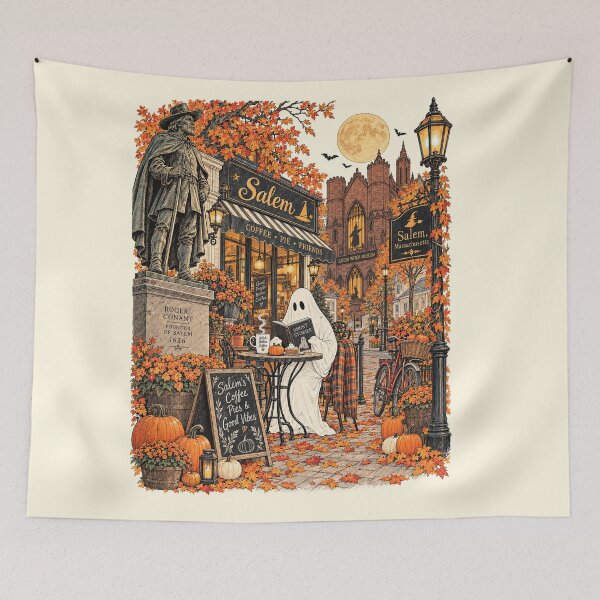Item preview, Spooky Salem Autumn Coffee designed and sold by TeeARTHY.