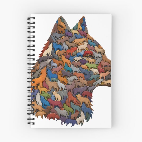 Item preview, Wolf Pack Silhouette Wood Mosaic Art designed and sold by VisualVerseLab.