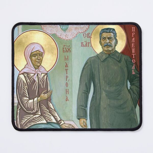 Item preview, Saints Matrona and Stalin | Revolutionary Eastern Orthodoxy Socialist Heroes Icon designed and sold by CoolHistoryMan.
