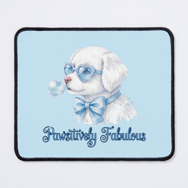 Item preview, Pawsitively Fabulous - Cute White Dog With Blue Sunglasses - Dog Lover designed and sold by Vibe-Vary.