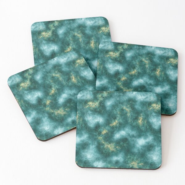 Item preview, Teal and Gold Organic Fibrous Pattern designed and sold by Piotrek0001.