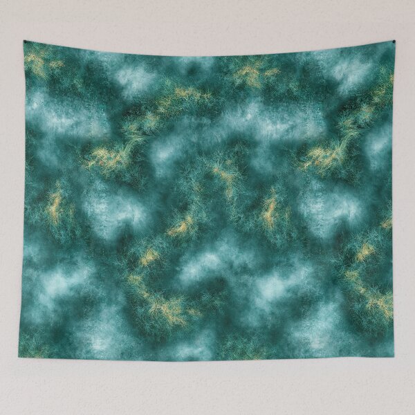 Item preview, Teal and Gold Organic Fibrous Pattern designed and sold by Piotrek0001.