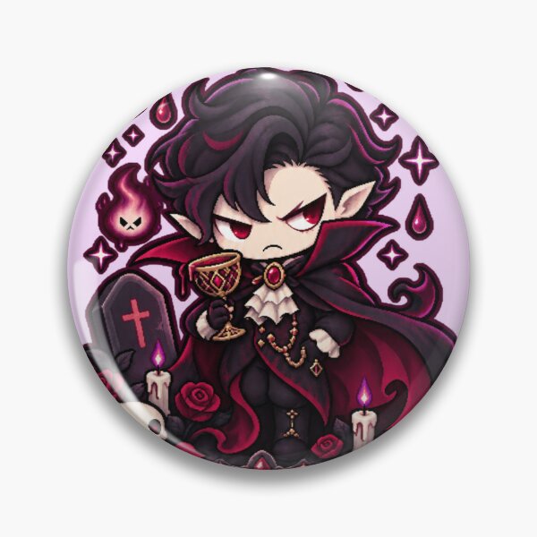 Item preview, Lil' Vampire Cute Dark Pixel Art designed and sold by Ashen Threads Studio.
