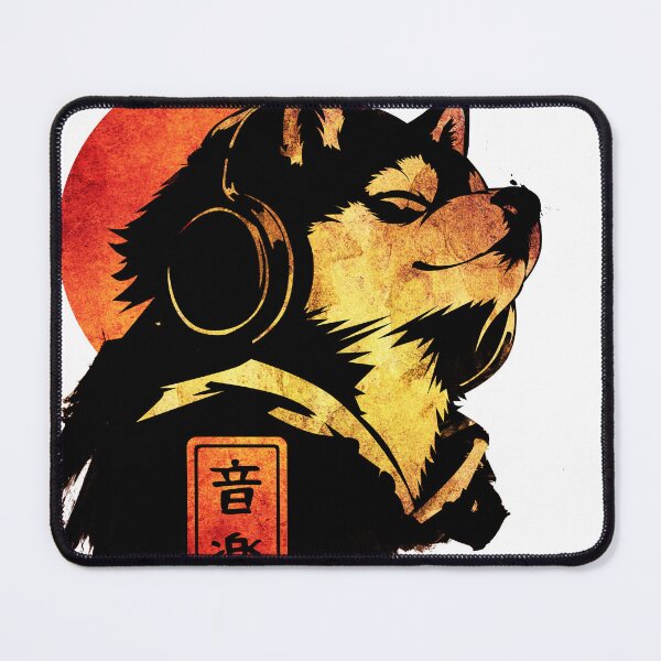 Item preview, Shiba Inu Listening to Music – Japanese Ink Dog designed and sold by AnmForge.