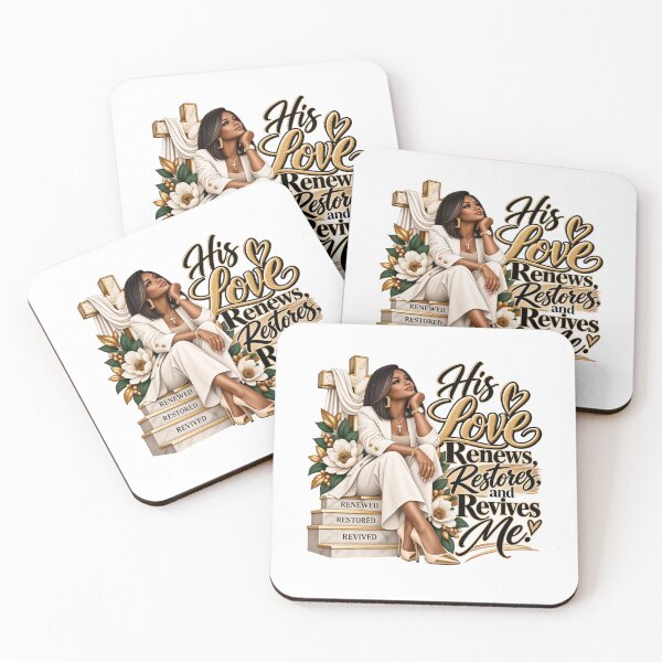 Item preview, His Love Renews, Restores & Revives Me - African American designed and sold by LiveInWorship.