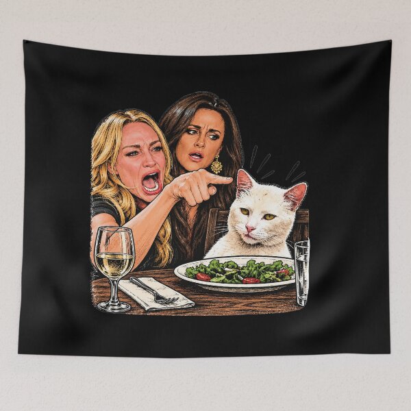 Item preview, Woman Yelling At Cat Meme designed and sold by TeeARTHY.