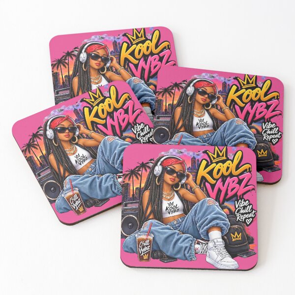 Item preview, Kool Vybz Vibe Chill Repeat Streetwear Urban Girl Graphic   designed and sold by digitalbob60.