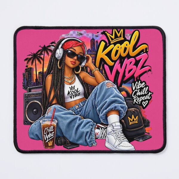 Item preview, Kool Vybz Vibe Chill Repeat Streetwear Urban Girl Graphic designed and sold by digitalbob60.