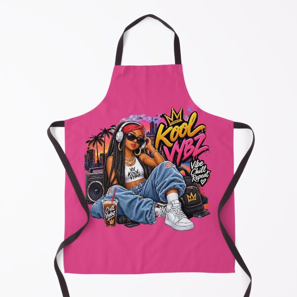 Item preview, Kool Vybz Vibe Chill Repeat Streetwear Urban Girl Graphic   designed and sold by digitalbob60.