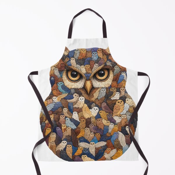 Item preview, Owl Assembly Silhouette Wood Mosaic Art designed and sold by VisualVerseLab.