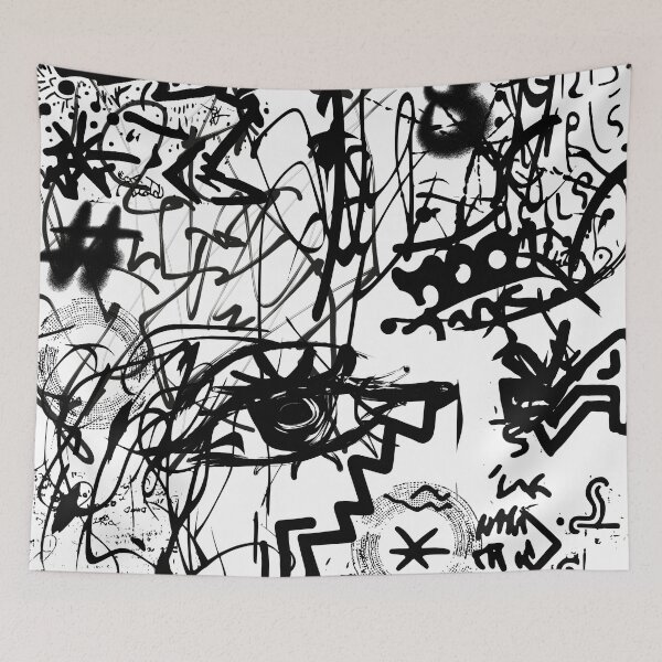 Item preview, Black Graffiti Art designed and sold by Swooncake Press.