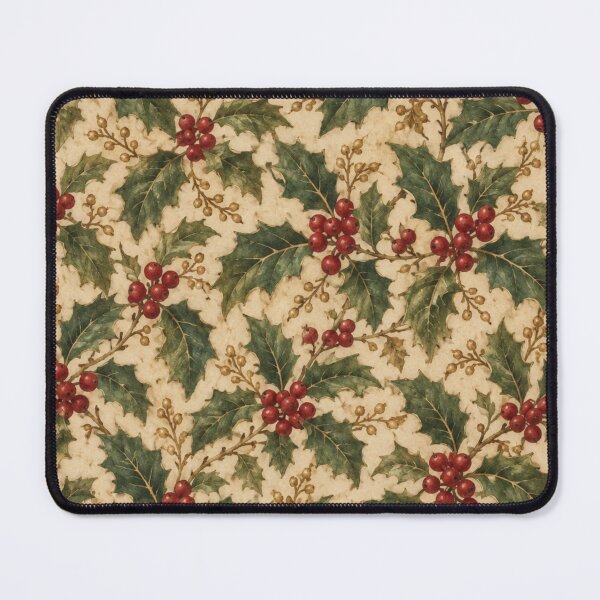 Item preview, Vintage Holly Berry Dense Christmas Pattern designed and sold by mycute-stickers.