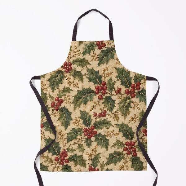 Item preview, Vintage Holly Berry Dense Christmas Pattern designed and sold by mycute-stickers.