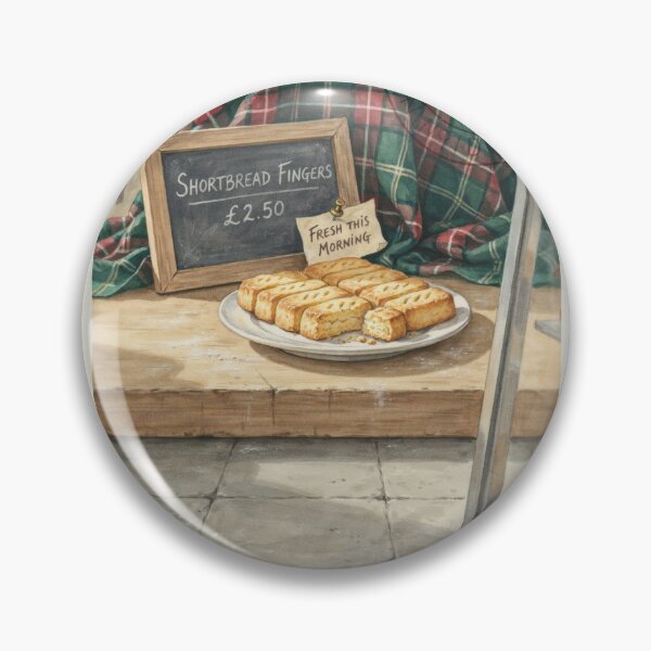 Item preview, Edinburgh Shortbread Bakery Moment — Scottish Dessert Art designed and sold by stickercuffs.