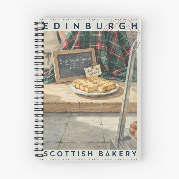 Item preview, Edinburgh Shortbread Bakery Moment — Scottish Dessert Art designed and sold by stickercuffs.