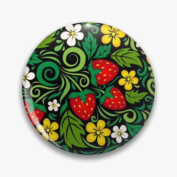 Item preview, Strawberry khokhloma pattern designed and sold by Art of Sun.