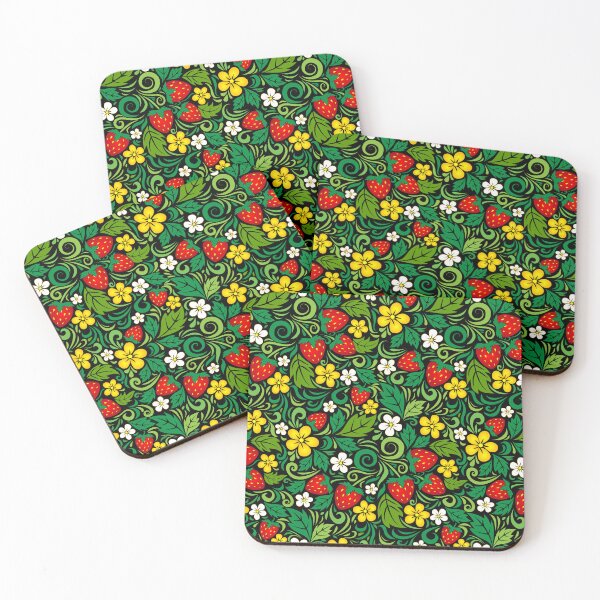 Item preview, Strawberry khokhloma pattern designed and sold by Art of Sun.