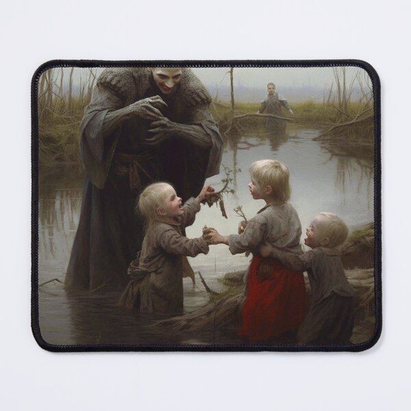 Item preview, Children playing in a river with a witch doctor designed and sold by Mente Creativa.