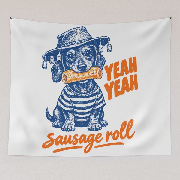 Item preview, Yeah Yeah Sausage Roll Funny Dachshund Aussie Weenie Dog designed and sold by Yellowriversss.