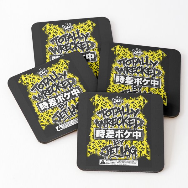 Item preview, Totally Wrecked By Jet Lag - Funny Japan Travel Tourist Graffiti designed and sold by Mori Finch Press.