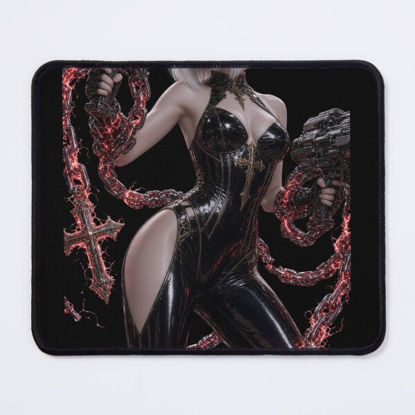 Item preview, Cyber Inquisitor Gothic Girl with Holy Plasma Chains designed and sold by EvolutionMerch.