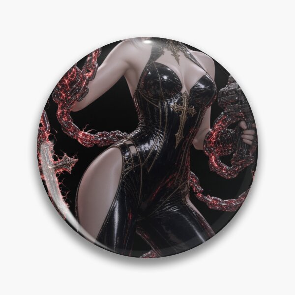 Item preview, Cyber Inquisitor Gothic Girl with Holy Plasma Chains designed and sold by EvolutionMerch.
