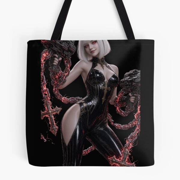 Artikelvorschau, Cyber-Inquisitorin, Gothic-Mädchen mit heiligen Plasmaketten entworfen und verkauft von EvolutionMerch.