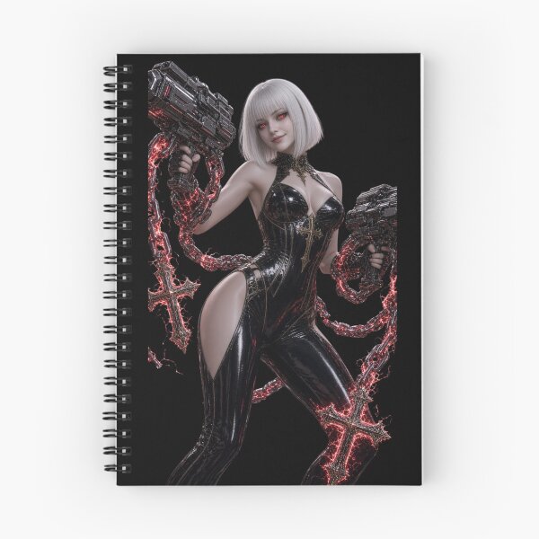 Artikelvorschau, Cyber-Inquisitorin, Gothic-Mädchen mit heiligen Plasmaketten entworfen und verkauft von EvolutionMerch.