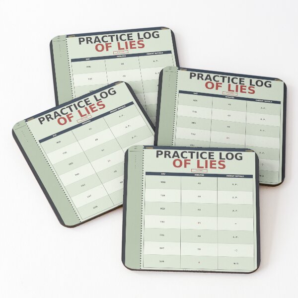 Item preview, Practice Log of Lies designed and sold by PhoenixTShirtz.