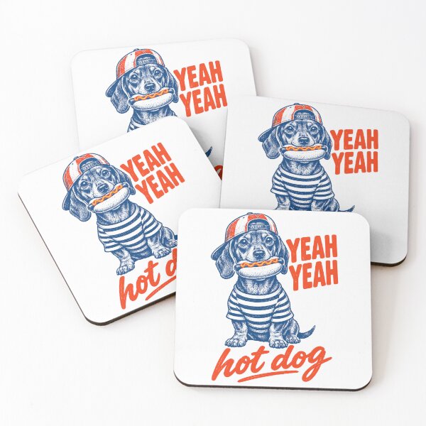 Item preview, Yeah Yeah Hot Dog Dachshund Wiener Dog Simple Design designed and sold by Yellowriversss.