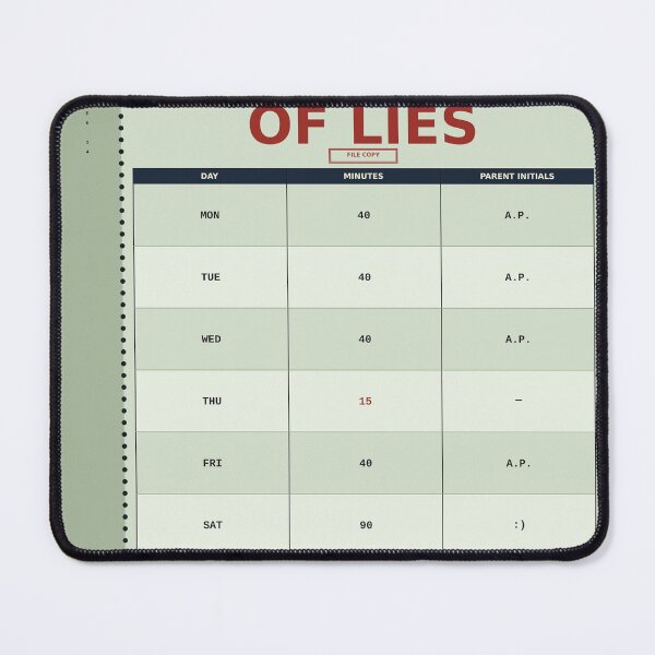 Item preview, Practice Log of Lies designed and sold by PhoenixTShirtz.
