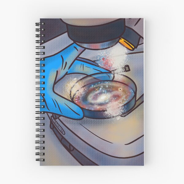 Item preview, Retro scientist lab microscope petri dish planets galaxy designed and sold by MadaFaCose.