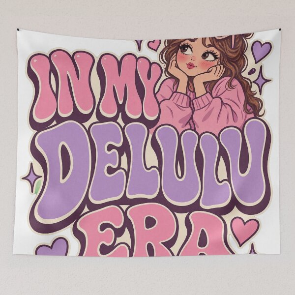 Item preview, In My Delulu Era Pink Coquette - Main Character Self Love Club Dreamy Core designed and sold by LuxeBuzz.