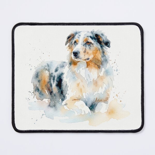 Item preview, Australian Shepherd, Peach and Sky Blue designed and sold by caracatita75.