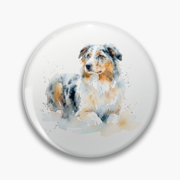 Item preview, Australian Shepherd, Peach and Sky Blue designed and sold by caracatita75.