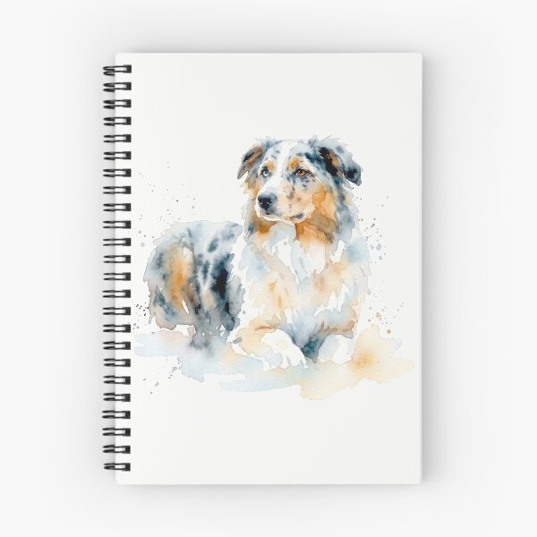 Item preview, Australian Shepherd, Peach and Sky Blue designed and sold by caracatita75.