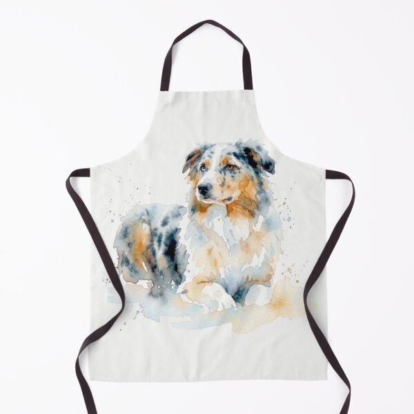 Item preview, Australian Shepherd, Peach and Sky Blue designed and sold by caracatita75.