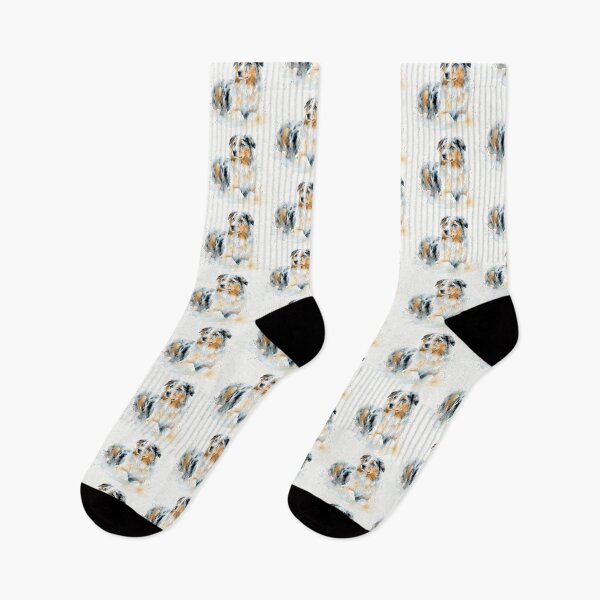 Item preview, Australian Shepherd, Peach and Sky Blue designed and sold by caracatita75.