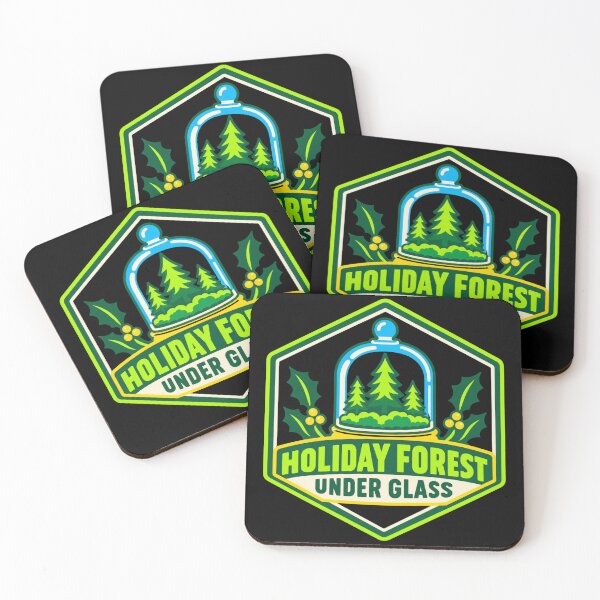 Item preview, Holiday Forest Under Glass Mini Christmas Decor Badge designed and sold by DreamLayerStudio.