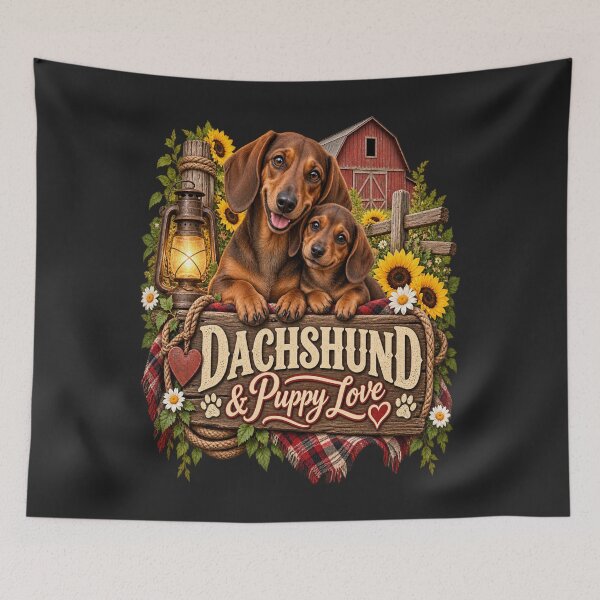 Item preview, Dachshund & Puppy Love  designed and sold by PawPlanetPro.