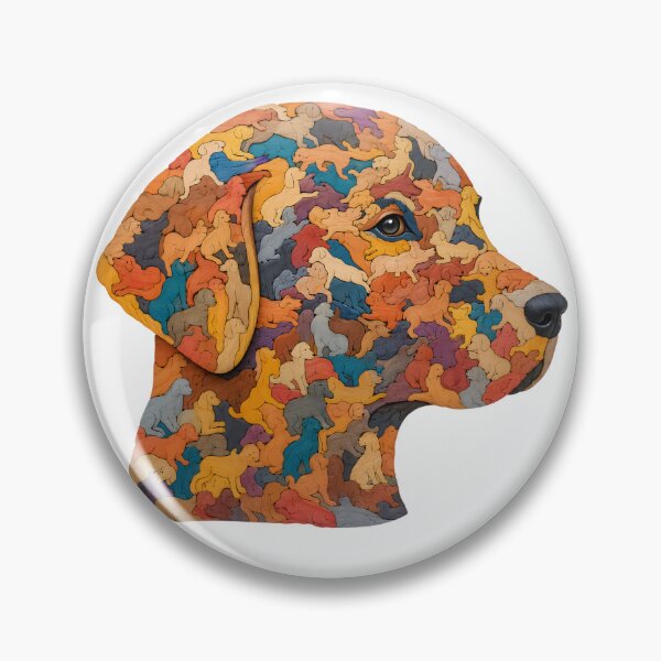 Item preview, Loyal Pack Dog Silhouette Wood Mosaic Art designed and sold by VisualVerseLab.