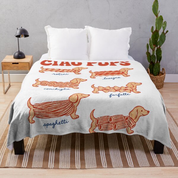 Item preview, Ciao Pups Funny Pasta Dachshund Italian Chart Weenie Dog Simple Design designed and sold by Yellowriversss.