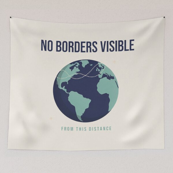 Item preview, No Borders Visible Earth From Space Globe Art designed and sold by cabana.space.