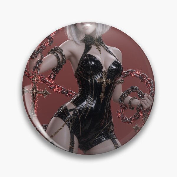 Item preview, Cyber Inquisitor Gothic Girl with Holy Chains designed and sold by EvolutionMerch.