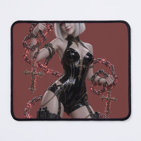 Item preview, Cyber Inquisitor Gothic Girl with Holy Chains designed and sold by EvolutionMerch.
