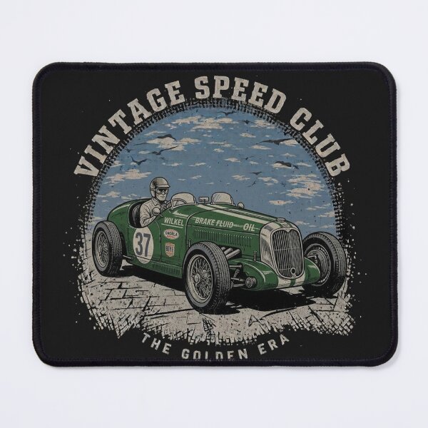 Item preview, Vintage Speed Club Green Racing Car Number 37 designed and sold by AgdBol.