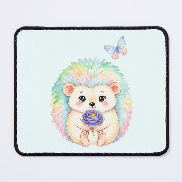 Item preview, Rainbow Hedgehogs in a Whimsical Garden designed and sold by HumTumMe.